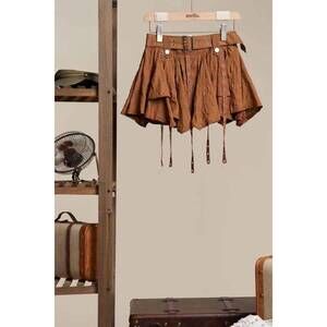 NEW MELLO women's micro mini skirt in brown